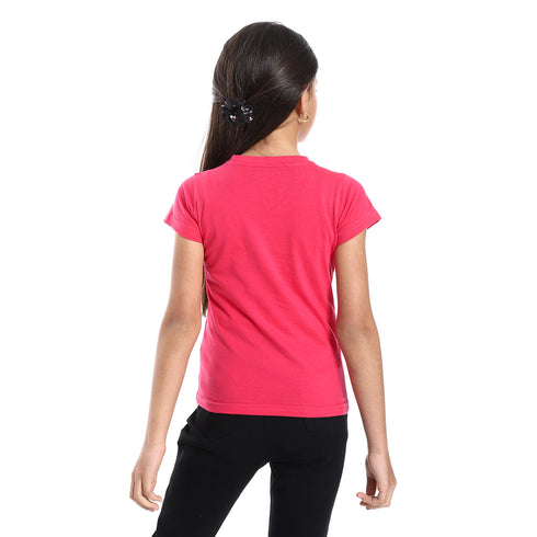 Diadora Girls Cotton Printed T-Shirt